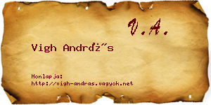 Vigh András névjegykártya