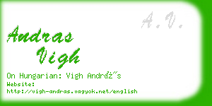 andras vigh business card